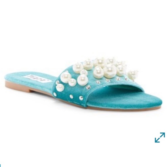 Tiara Shoes - NIB! Tiara mock pearl and stud embellished slides